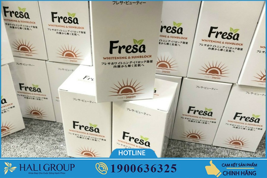 Viên uống trắng da Fresa của Nhật chống nắng đẹp da
